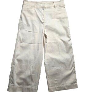 Chico's The Trouser Cream Wide Leg High Rise Pants Size 2 (US 12)
